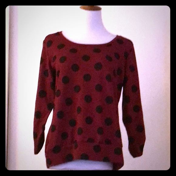 Polka dot and lace sweater! - Picture 1 of 2